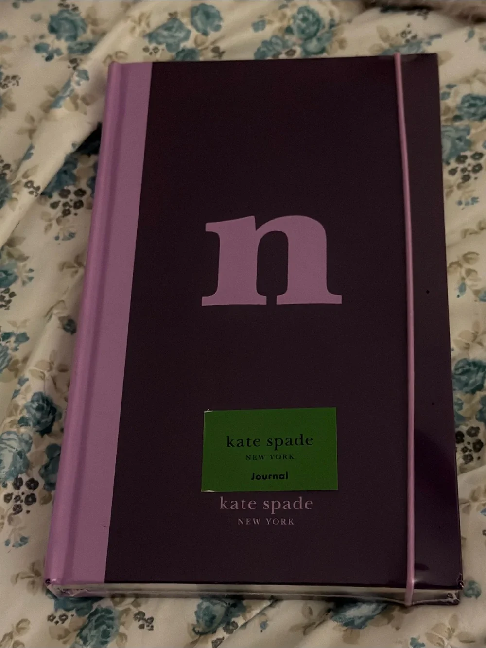 💜📒💜 KATE SPADE INITIAL “N”  Bookcloth Hardcover Journal 💜📒💜 NWT 💜📒💜